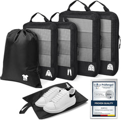 Compression Packing Cubes—Lightweight, 6-Piece Set, Durable (For Luggage, Clothes, Travel)