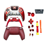 Custom Spider Red PS5 Controller Shell Kit - Easy DIY Replacement Cover for All PS5 Consoles |Tools Included | Non-Permanent Design