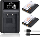 EN-EL19/NP-BJ1 Battery & LED USB Charger for Nikon Coolpix S32/S33/S100/S2800/S3100/S3200/S3300/S3500/S3600/S3700 and more