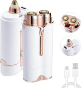 2 in 1 Electric Eyebrow Trimmer and Facial Hair Removal for Women with Light
