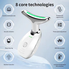 8-in-1 Led Facial Sculptor Shell-Shaped Designfor Face and Neck Care in Glossy