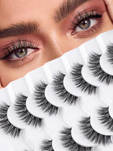 Wispy Lashes False Eyelashes Natural 16mm Fluffy Eyelashes Strip Lashes Pack 3D