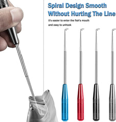 Fish Hook Remover Tool - Quick-Release Device, Adult Fishing Kit with 4-Piece Storage Tube
