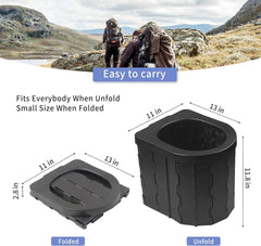 Foldable Portable Toilet for Camping, Potty Adults, Porta Travel Commode Bucket Car, Travel, Outdoor