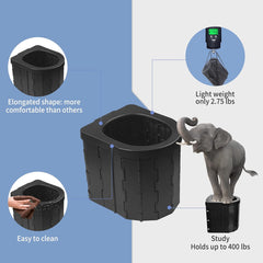 Foldable Portable Toilet for Camping, Potty Adults, Porta Travel Commode Bucket Car, Travel, Outdoor