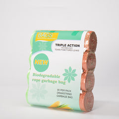 80Pieces Drawstring Style Biodegradable Garbage Bags Per Pack, Thickened and Enlarged