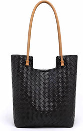 Genuine Leather Women Tote BagTop Handle Soft Satchel Shoulder Purse with Zipper Medium Tall Hobo Handbag for Work Travel