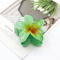 Gradient Flower Hair Clawst, Polyester Woven, Mixed Color, Pop-Culture Theme,