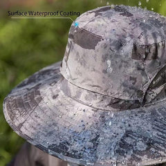 Solar-Powered Wide Brim Hat w/ USB Charging & Removable Fans for Outdoor