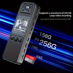 Human Body Camera—1080p HD Screen, 64GB Storage, Night Vision, 8H Battery, Instant Transmission (Home/Outdoor/Cycling)Full HD 1080P Recording: Captures high-definition video (1080P) and ultra-high-definition photos for both day and night use. Enhanced Ni