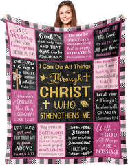 Christian Gifts for Women, Baptism Gifts for Girls, Catholic Religious Gifts Spiritual Inspirational Gifts Confirmation Gifts Blanket 50" X 60"