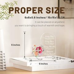 Christian Gifts for Women Birthday, Inspirational Gifts for Women Friends, Acrylic Bible Verse Desk Deco