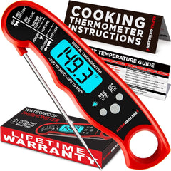 Instant Read Food Meat Thermometer Digital for Cooking Grilling Air Fryer Griddle Probe Kitchen Gadgets Essentials BBQ Accessories