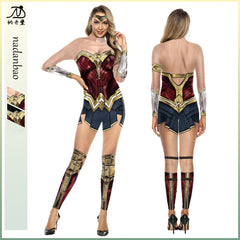 Justice League cosplay women's jumpsuit stage performance costume for men and women