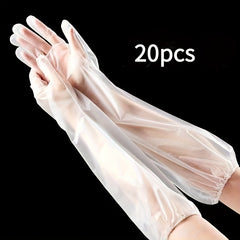 20 piece Set of Long Kitchen Cleaning Gloves, Extended Anti Slip Household Gloves