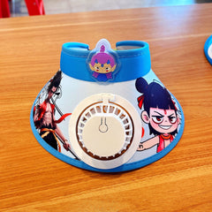 Kuromi Children's UV Hat with Fan - Mesh Top, Baby Cartoon, Unisex Summer Shade