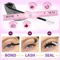 Russian Lash Extensions Kit—Spikes/Individual Lashes, 100D-120D D-Curly Clusters (12-19MM), DIY Kit with Bond & Seal Glue & Tweezers by Mavphnee