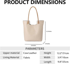 Genuine Leather Women Tote BagTop Handle Soft Satchel Shoulder Purse with Zipper Medium Tall Hobo Handbag for Work Travel