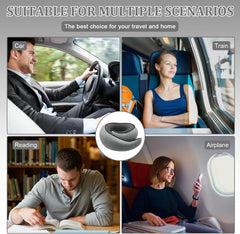 Memory Foam Travel Pillow—For Airplanes, Lightweight, Comfortable