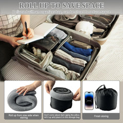 Memory Foam Travel Pillow—For Airplanes, Lightweight, Comfortable