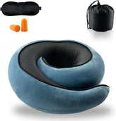 Memory Foam Travel Pillow—For Airplanes, Lightweight, Comfortable