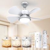 Modern Ceiling Fan w/ 1000L LED & Remote - 3-Color 3000K-6000K Dimmable, Multi-Room Use