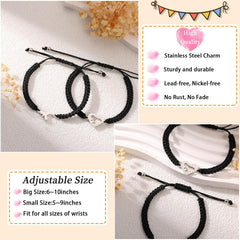 Mother Daughter Bracelets, Mother Son Bracelets Mommy and Me Back to School Kindergarten Gifts Matching Bracelets Set for Mother's Day Gifts