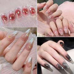 Nail Art Studs 12 Grids Gold Metal Nail Charms Decorations for Nail Art Accessories for Women Girls