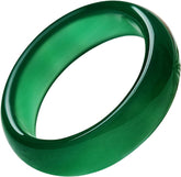 Natural Green Jade Ring for Woman Man, Good Luck Fengshui Cinnabar Jewelry