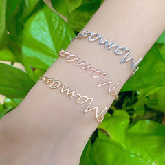 Personalized Alloy Bracelet for New Moms - Mother’s Day Simple Fashion Jewelry Gift