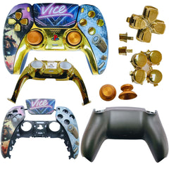PS5 Controller Custom Shell with GTA Pattern - DIY Replacement Parts