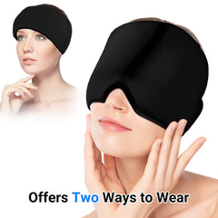 Odorless Migraine Relief Cap with Hot/Cold Therapy & 360° Gel Coverage