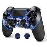 Wireless Controller for PS4, Custom Design V2 Gamepad Joystick for PS4 with Non-Slip Grip of Both Sides and 3.5mm Audio Jack! Thumb Caps Included!