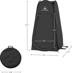 Pop Up Pod - 3-in-1 Privacy Shower Tent + Carry Bag for Camping, Beach, Tailgate by Wakeman Outdoors.