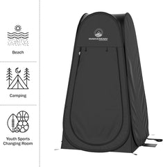 Pop Up Pod - 3-in-1 Privacy Shower Tent + Carry Bag for Camping, Beach, Tailgate by Wakeman Outdoors.