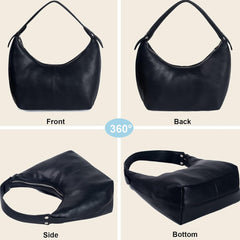 NIUEIMEE ZHOU Hobo Handbags for Women Retro Vegan Leather Clutch Purse Tote Shoulder Bags