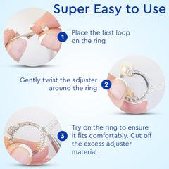 Ring Sizer Adjuster for Loose Rings - 12 Pack Size by 0.5-1.5