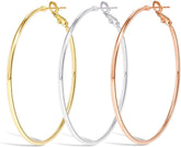 Gold Hoop Earrings for Women Girls,Dainty 14k Gold Hypoallergenic Rose Gold Silver Hoop Earrings with 925 Sterling Silver Post