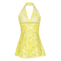 Sexy Women's Lingerie Floral Lace Sleepwear Underwear Dress See-Thru Babydoll