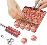 Stainless Steel Meatball Maker with Cutting Spade & Scoop—Multifunction Tool for Easy Preparation