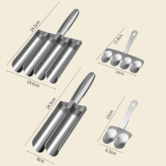Stainless Steel Meatball Maker with Cutting Spade & Scoop—Multifunction Tool for Easy Preparation