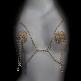 Super Sparkling Diamond Bra Chain Nipple Patch Nightclub Hot Girl Body Chain Set Body Chain