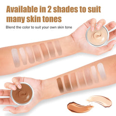 Tattoo Cover Up Makeup Waterproof, 2 Colors Body Concealer for Tattoo, Dark Spots, Scars, Vitiligo