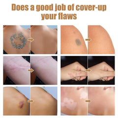 Tattoo Cover Up Makeup Waterproof, 2 Colors Body Concealer for Tattoo, Dark Spots, Scars, Vitiligo