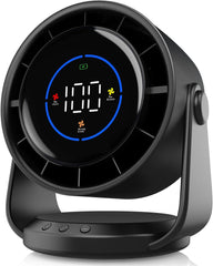 Table Fans Ultra Quiet Wall-Mounted Desk Fan Digital Display Rechargeable USB Fan