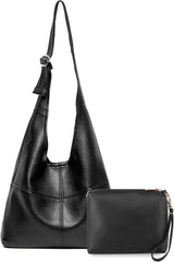 Montana West Hobo Bags Purse for Women Ultra Soft Foldable Shoulder Slouchy Handbags with Cosmetic bag