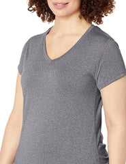 Women's V-Neck T-Shirt Short Sleeve -L