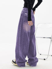 EMMIOL Jeans for Women Wide Leg Baggy Jeans High Waist Y2K Cargo Pants Casual Loose Boyfriends Trousers Vintage Streetwear