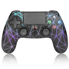 Wireless PS4 Controller,1000mAh,3.5mm Audio,RGB Light,6-Axis Gyro,DualShock,PS4/PS3/Android/Win(Crackle Design)