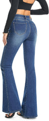 FLYING BANANA Women's Curvy Strtchy Bootcut Flare Denin Jeans